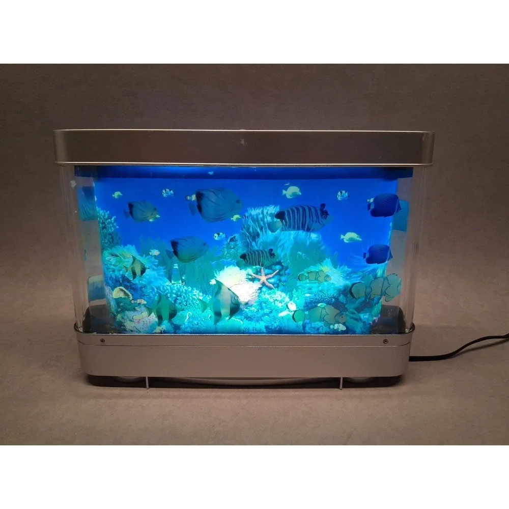 Aquarium Motion Lamp Multicolor LED Lighted Novelty Marine Plastic Design